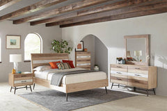 Marlow Brown Queen Bed 5 Pc Set - MyWaynesHome #
