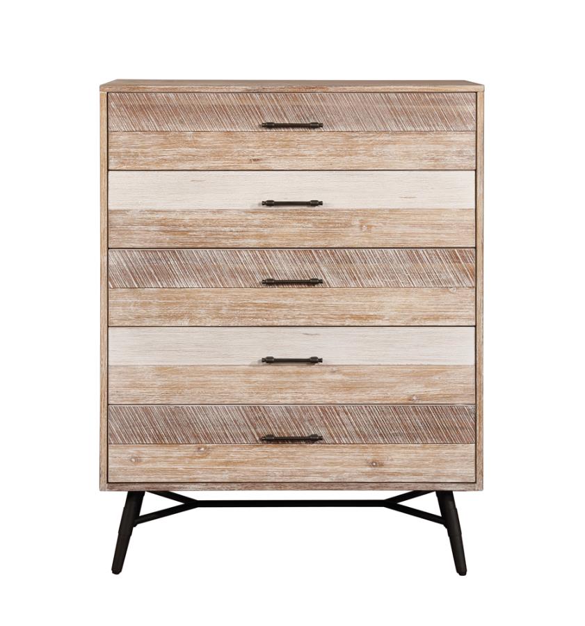 Marlow Brown Queen Bed 5 Pc Set - MyWaynesHome #