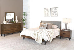 Mays Brown Eastern King Bed 4 Pc Set - MyWaynesHome #