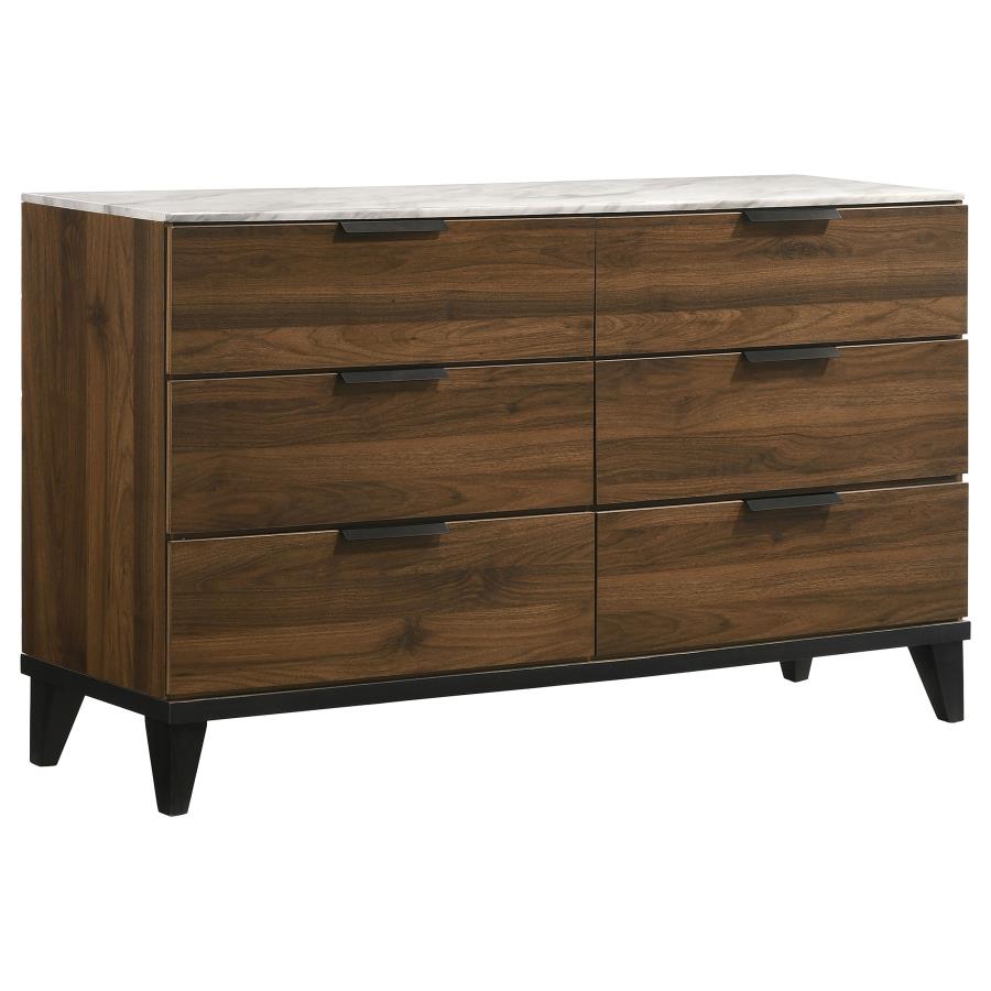 Mays Brown Eastern King Bed 4 Pc Set - MyWaynesHome #