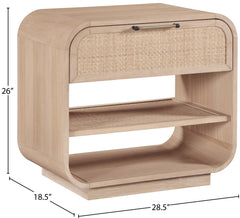 Windsor - Rubberwood Night Stand - Natural