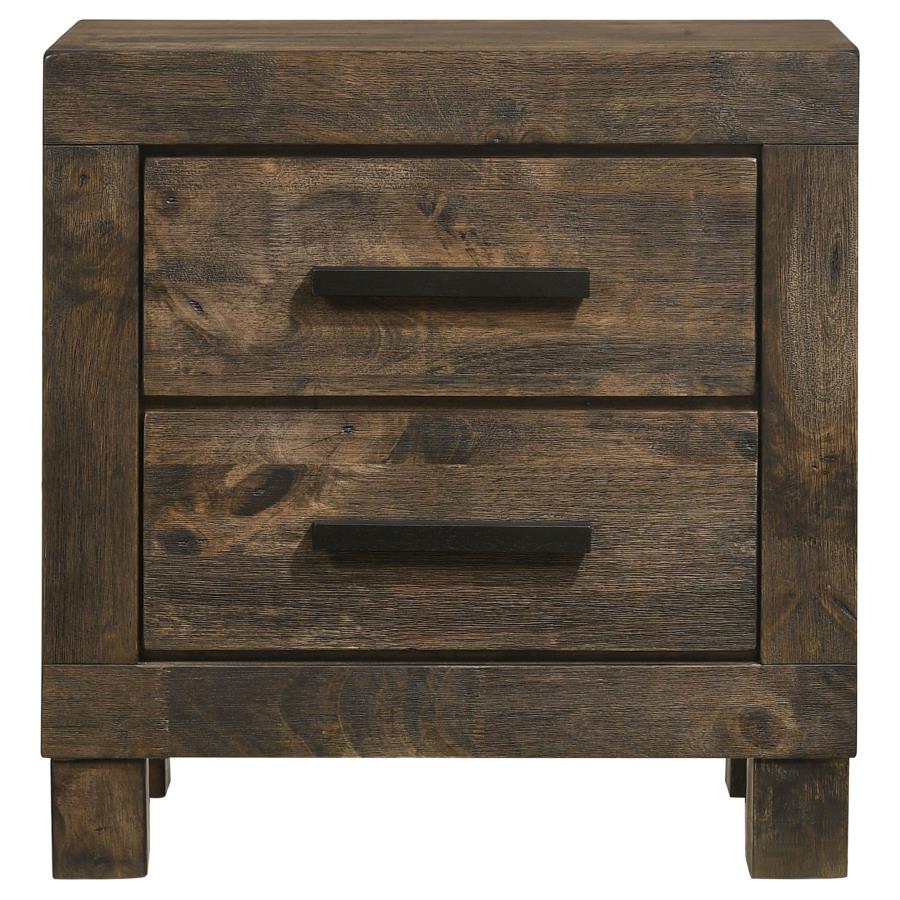 Woodmont Brown Eastern King Bed 5 Pc Set - MyWaynesHome #