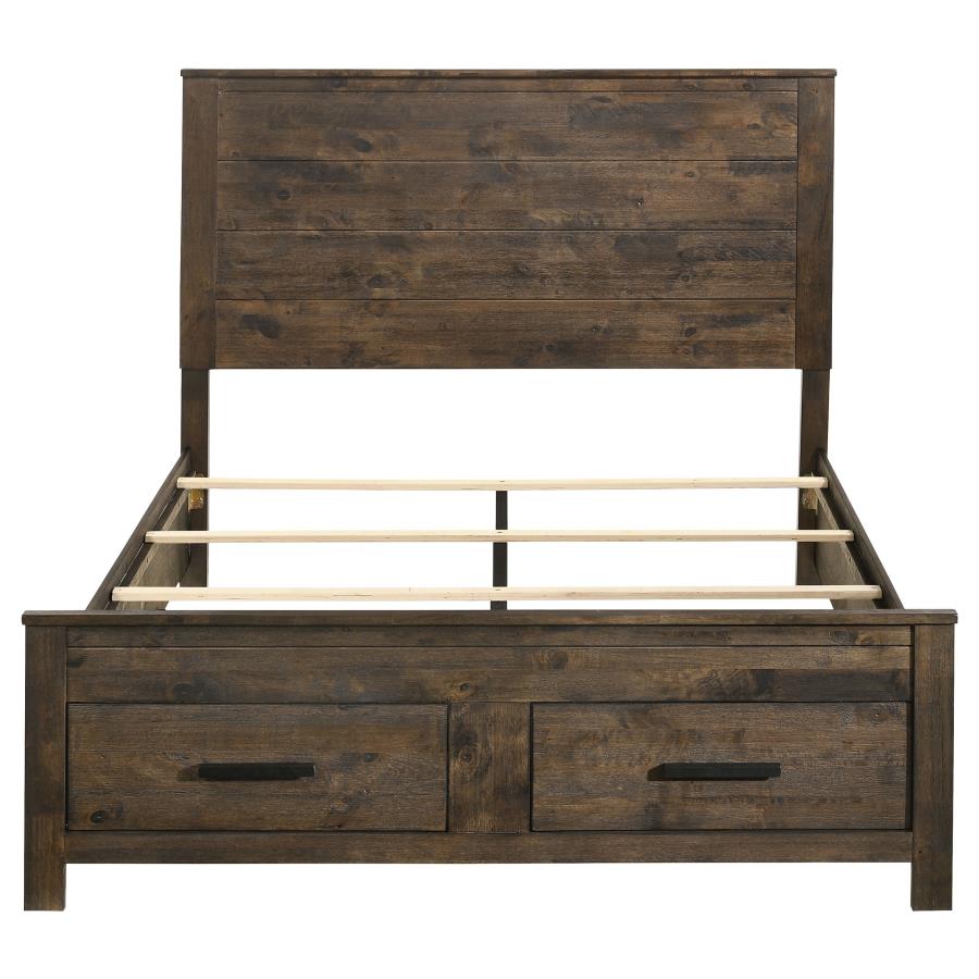 Woodmont Brown Queen Bed 4 Pc Set - MyWaynesHome #