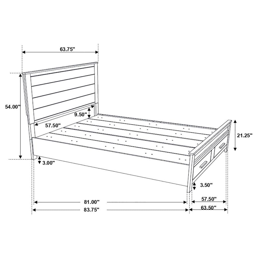 Woodmont Brown Queen Bed 5 Pc Set - MyWaynesHome #