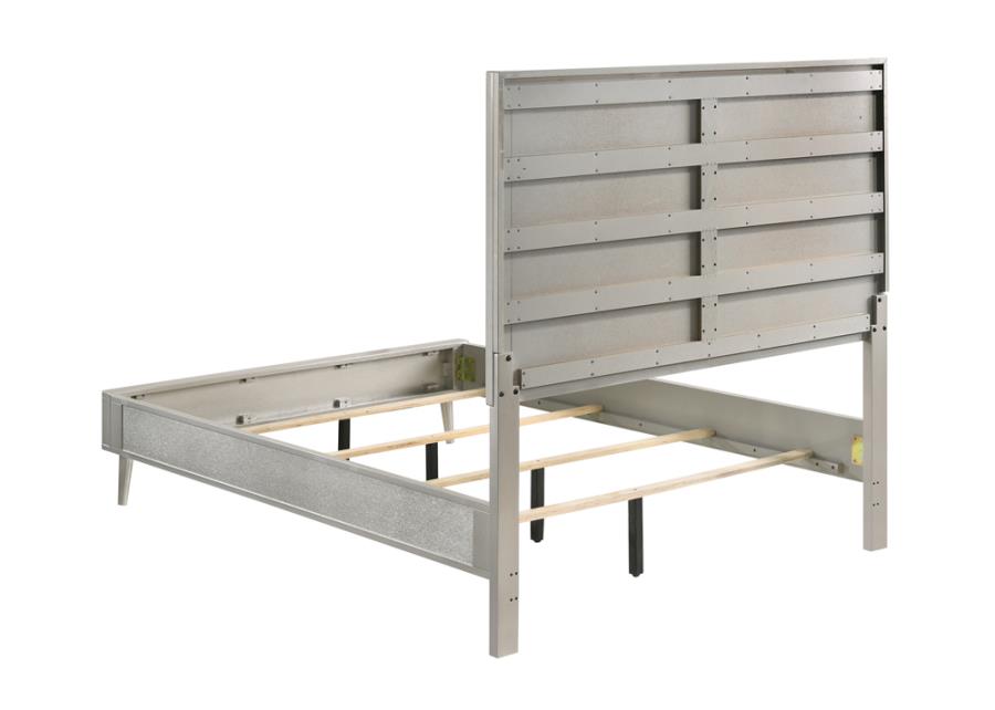 Ramon Silver Queen Bed 5 Pc Set - MyWaynesHome #