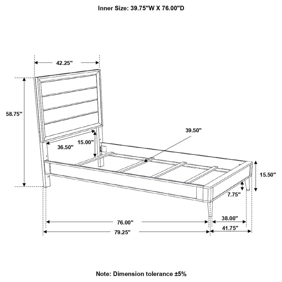 Ramon Silver Twin Bed - MyWaynesHome #