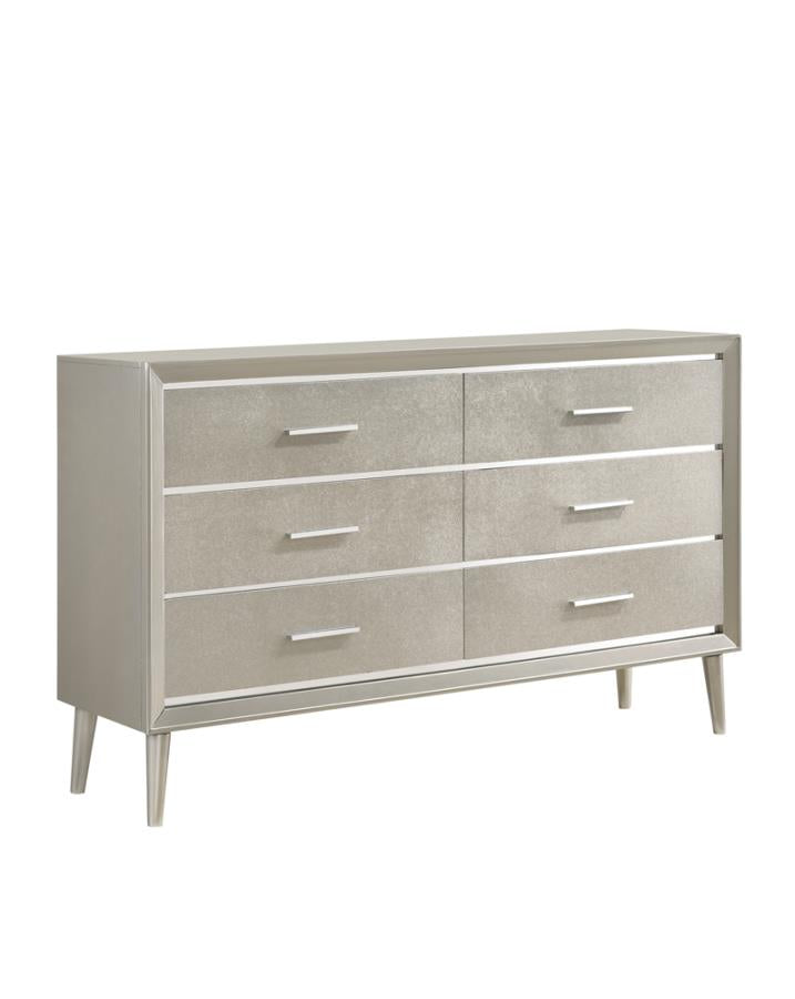 Ramon Silver Twin Bed 5 Pc Set - MyWaynesHome #
