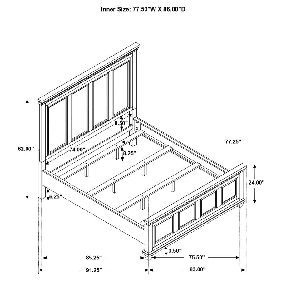 Bennington Brown California King Bed - MyWaynesHome #