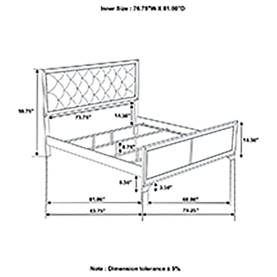 Salford Silver Eastern King Bed - MyWaynesHome #