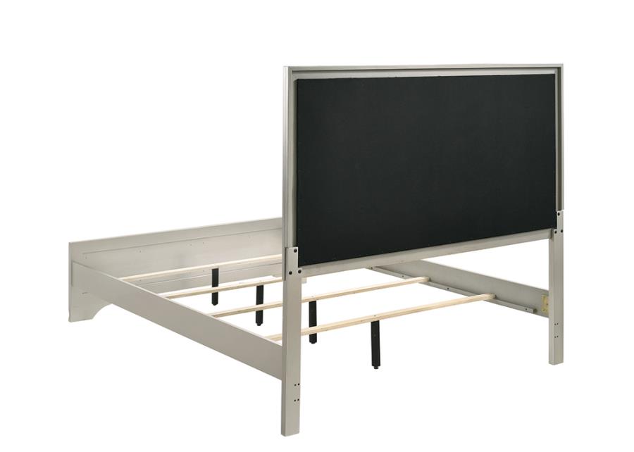 Salford Silver Queen Bed - MyWaynesHome #