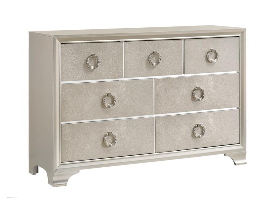 Salford Silver Queen Bed 5 Pc Set - MyWaynesHome #