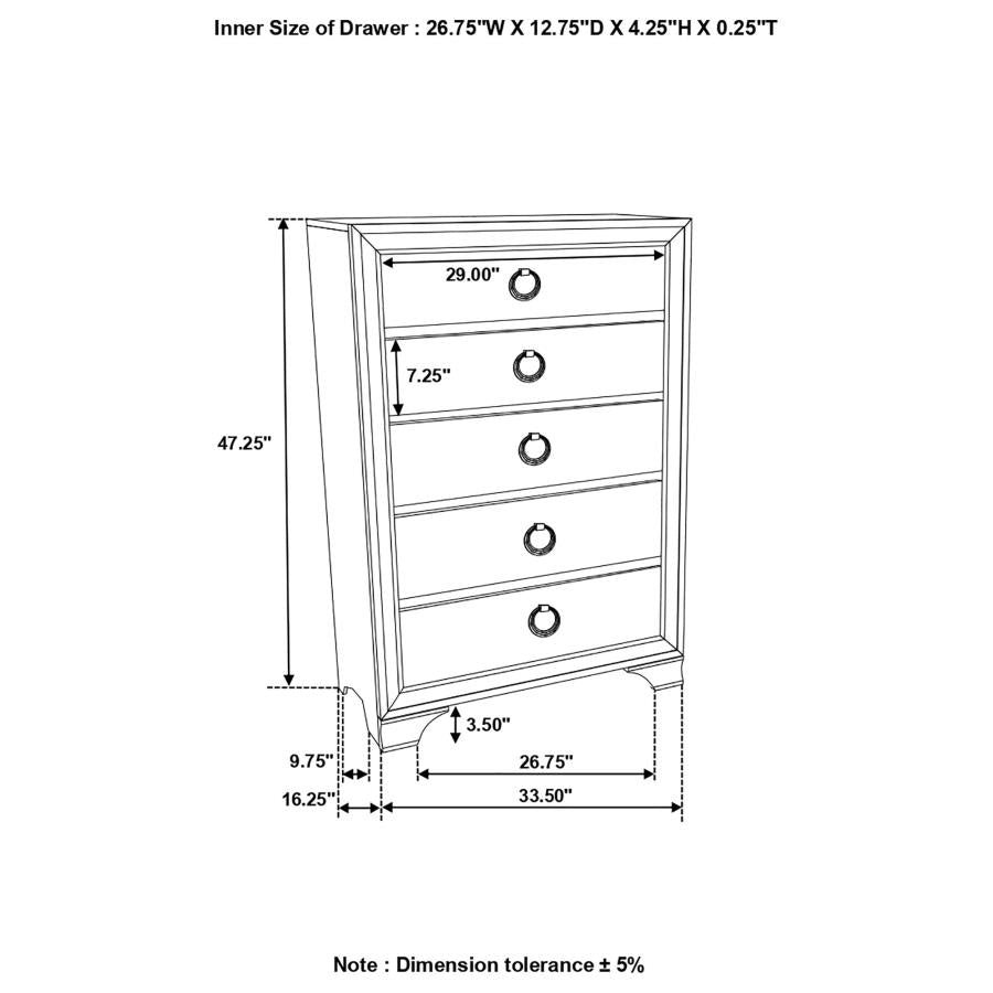 Salford Silver Chest - MyWaynesHome #