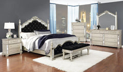 Heidi Silver Queen Bed 4 Pc Set - MyWaynesHome #