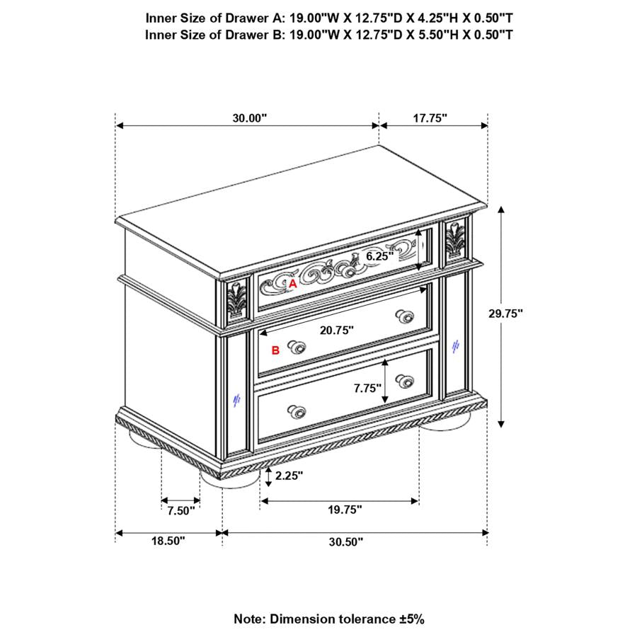 Heidi Silver Nightstand - MyWaynesHome #
