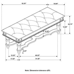 Heidi Silver Bench - MyWaynesHome #