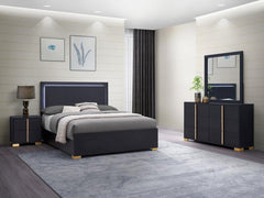 Marceline Black Full Bed 4 Pc Set - MyWaynesHome #