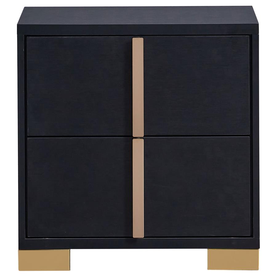 Marceline Black Queen Bed 4 Pc Set - MyWaynesHome #