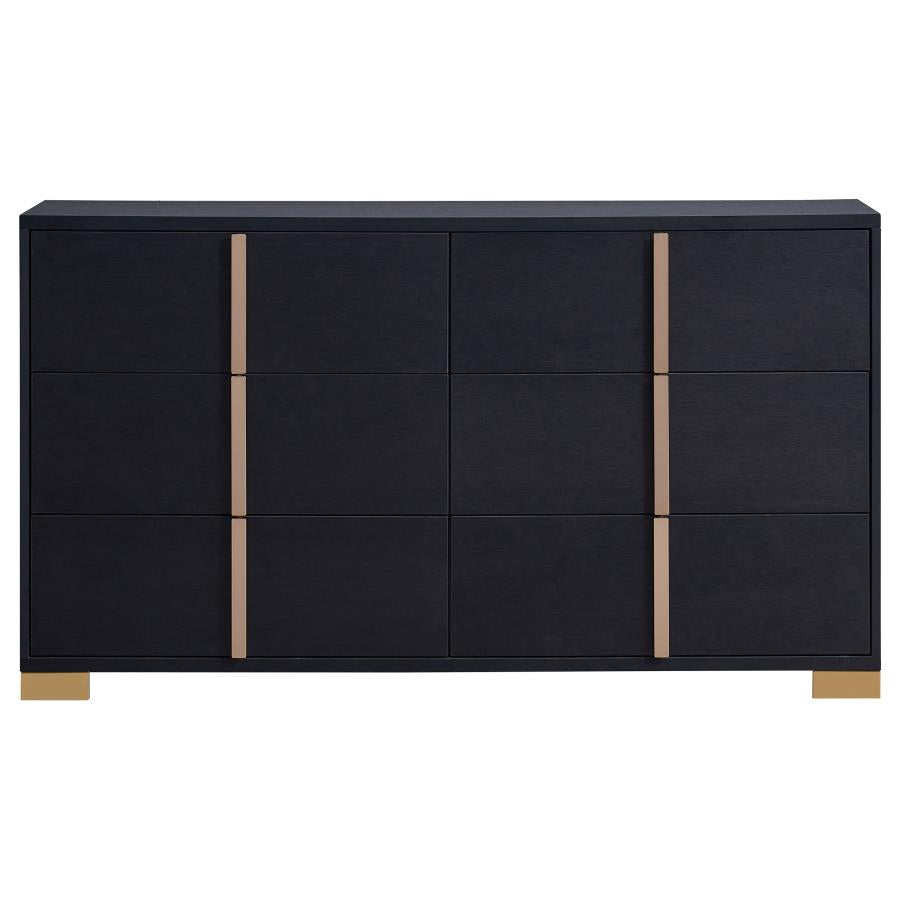 Marceline Black Twin Bed 4 Pc Set - MyWaynesHome #