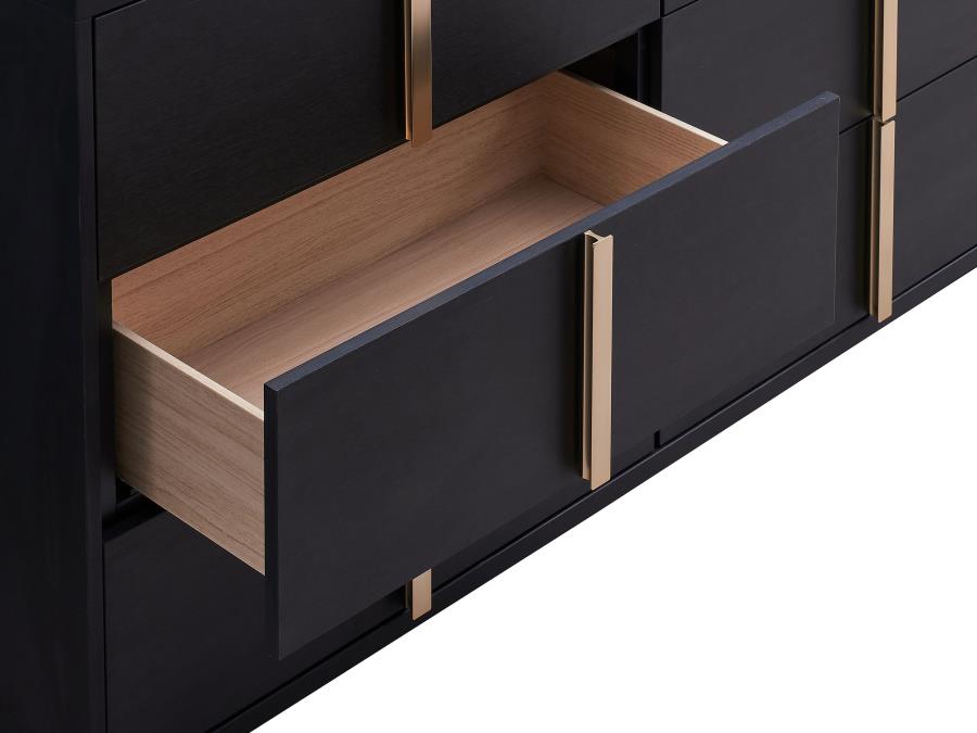 Marceline Black Twin Bed 5 Pc Set - MyWaynesHome #