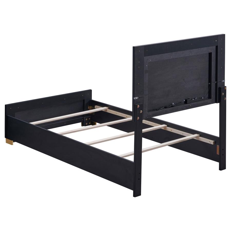Marceline Black Twin Bed - MyWaynesHome #