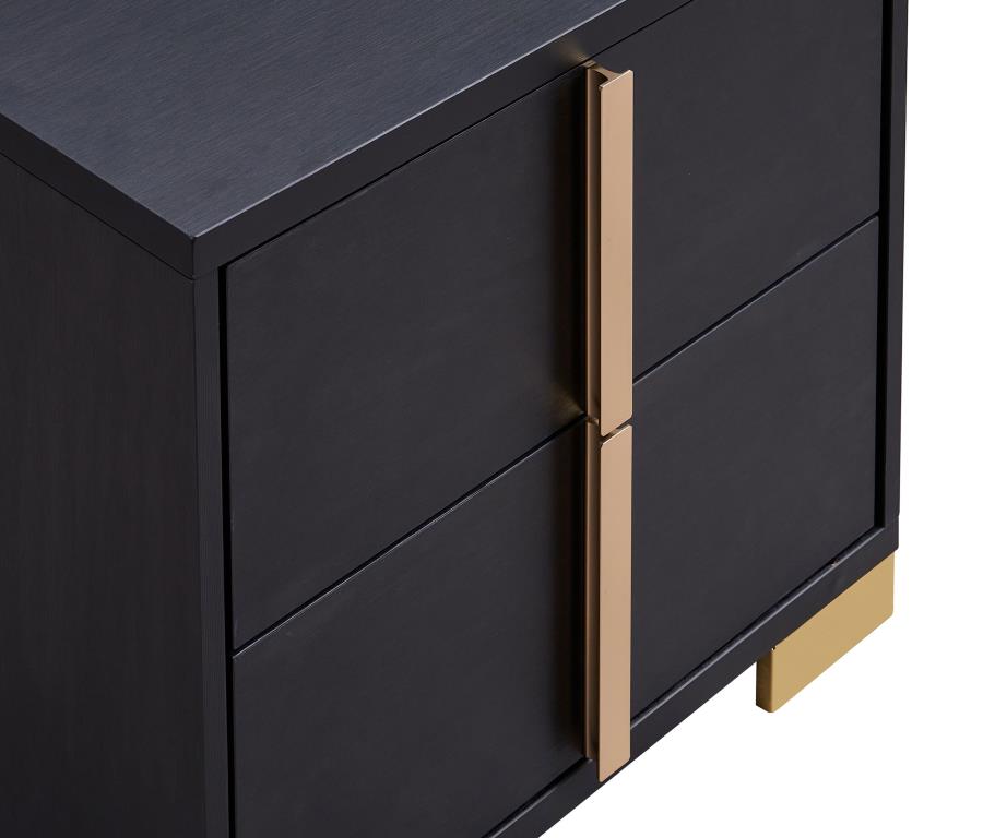 Marceline Black Nightstand - MyWaynesHome #