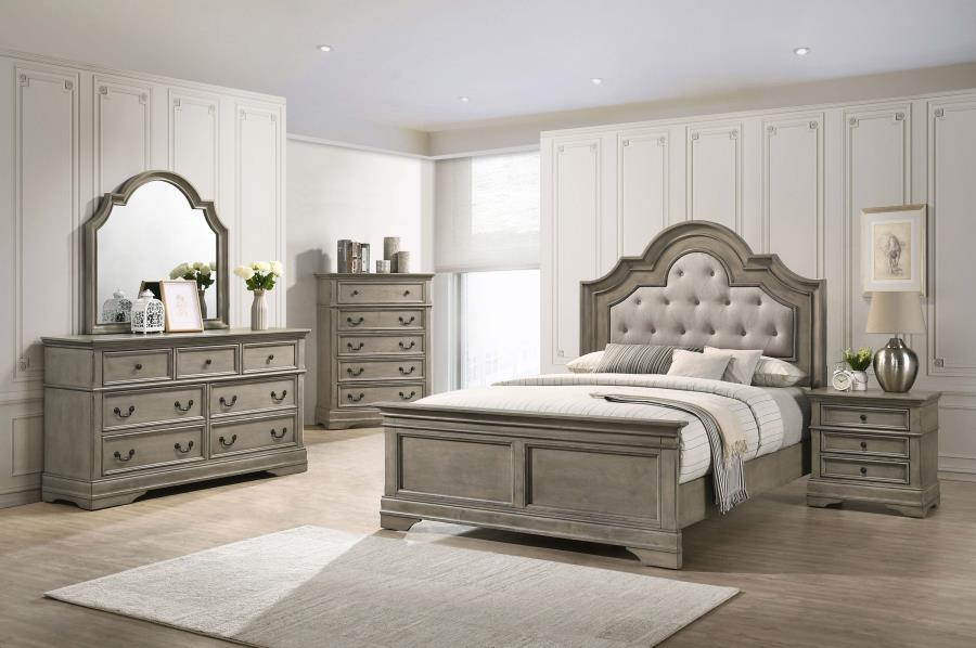 Manchester Brown Eastern King Bed 5 Pc Set - MyWaynesHome #