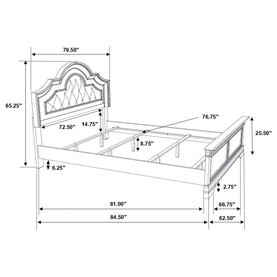 Manchester Brown Eastern King Bed 5 Pc Set - MyWaynesHome #