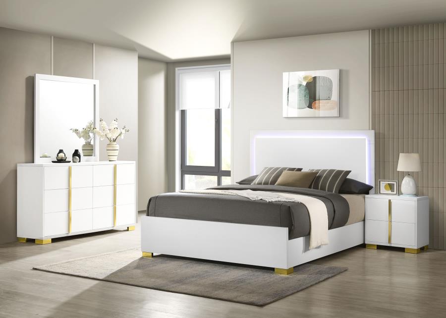 Marceline White Full Bed 4 Pc Set - MyWaynesHome #
