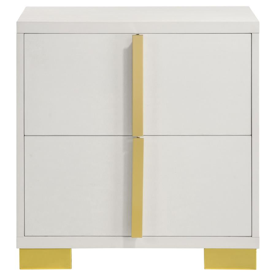 Marceline White Eastern King Bed 4 Pc Set - MyWaynesHome #