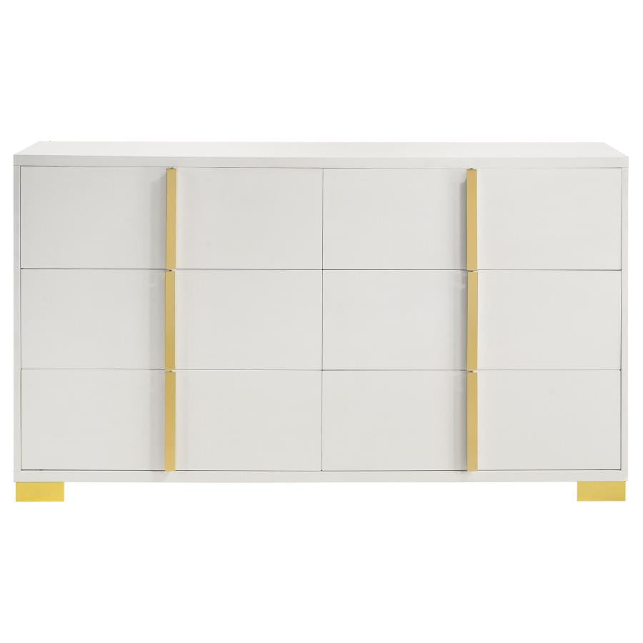 Marceline White Eastern King Bed 5 Pc Set - MyWaynesHome #