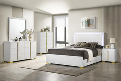 Marceline White Queen Bed 5 Pc Set - MyWaynesHome #
