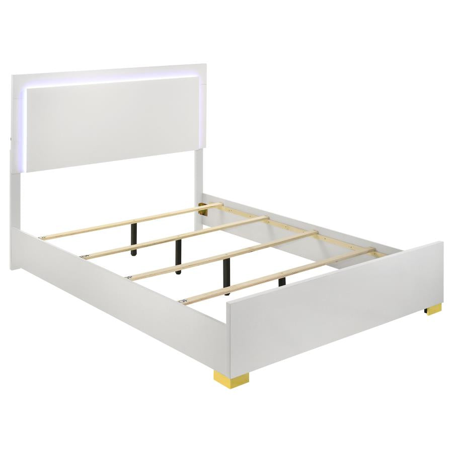 Marceline White Queen Bed 5 Pc Set - MyWaynesHome #