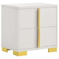 Marceline White Twin Bed 5 Pc Set - MyWaynesHome #