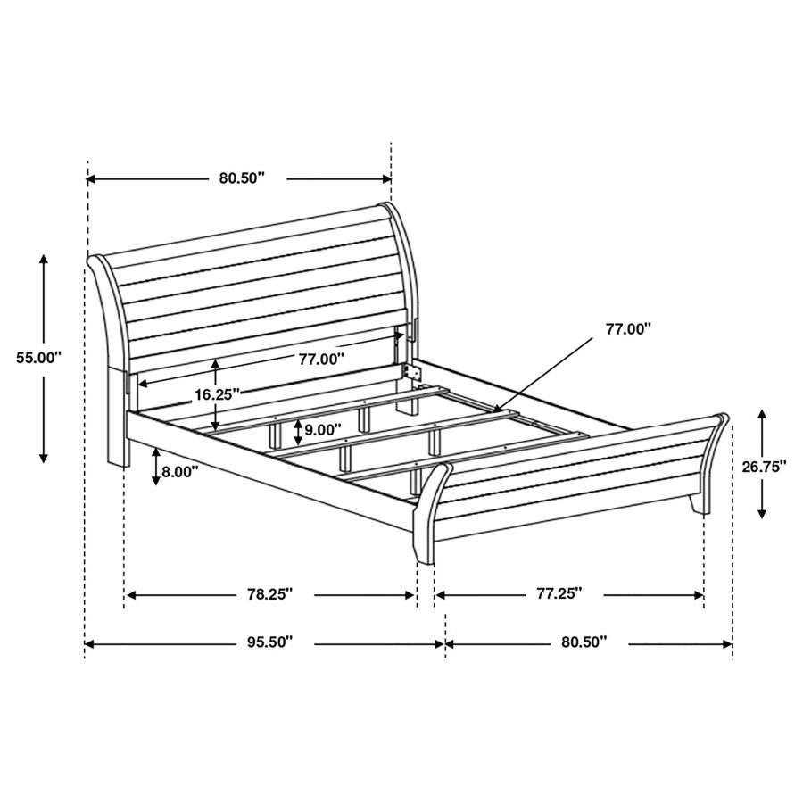 Frederick Brown Eastern King Bed - MyWaynesHome #