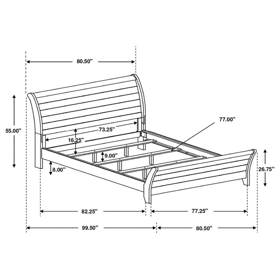 Frederick Brown California King Bed - MyWaynesHome #