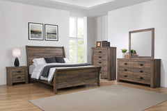 Frederick Brown Queen Bed 5 Pc Set - MyWaynesHome #