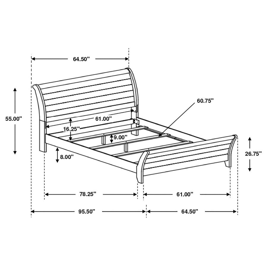 Frederick Brown Queen Bed - MyWaynesHome #