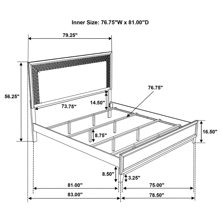Valencia Brown Eastern King Bed - MyWaynesHome #