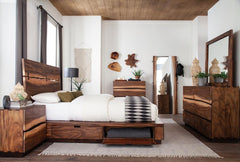 Winslow Brown Eastern King Bed 4 Pc Set - MyWaynesHome #
