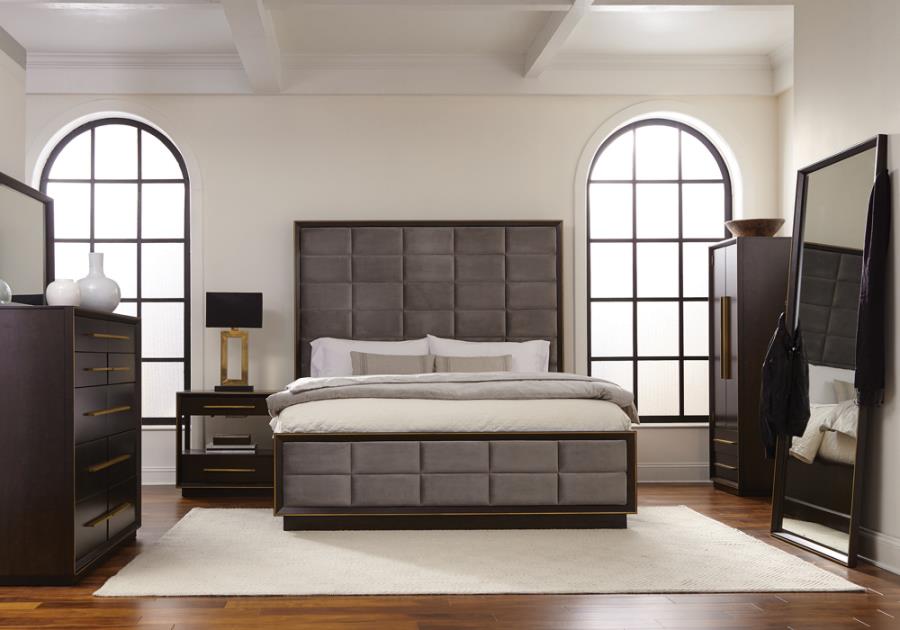 Durango Brown Eastern King Bed 5 Pc Set - MyWaynesHome #