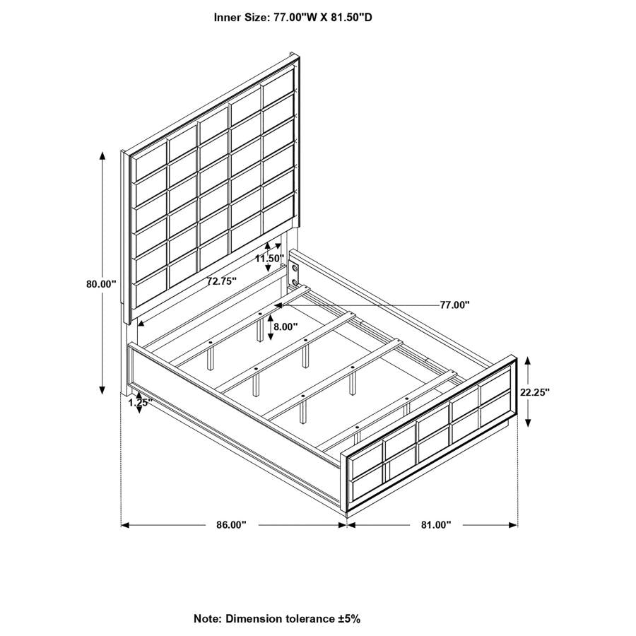 Durango Grey Eastern King Bed - MyWaynesHome #