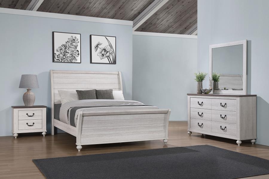 Stillwood Grey Eastern King Bed 4 Pc Set - MyWaynesHome #