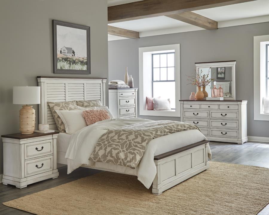 Hillcrest Ivory Queen Bed 4 Pc Set - MyWaynesHome #
