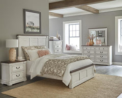 Hillcrest Ivory Queen Bed 5 Pc Set - MyWaynesHome #