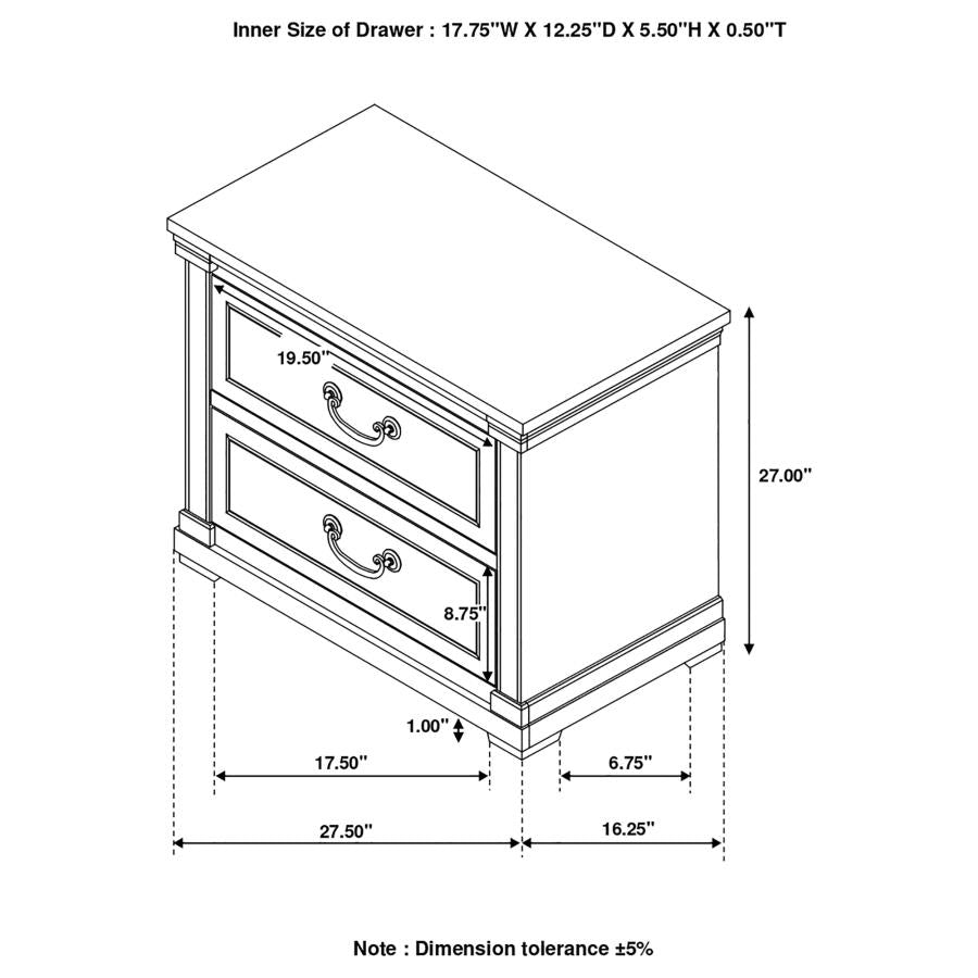 Hillcrest Ivory Nightstand - MyWaynesHome #