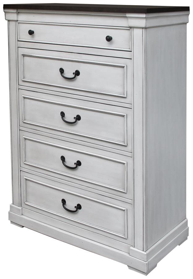 Hillcrest Ivory Queen Bed 5 Pc Set - MyWaynesHome #