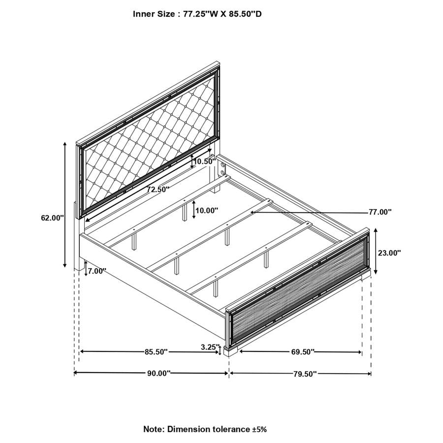 Cappola Black California King Bed - MyWaynesHome #