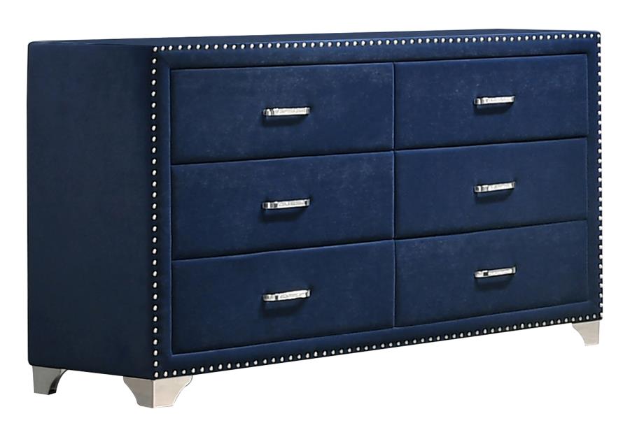 Melody Blue Queen Bed 5 Pc Set - MyWaynesHome #