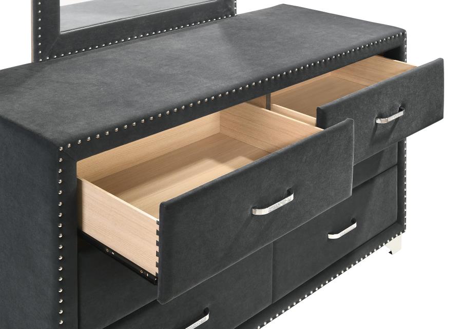 Melody Grey Queen Bed 5 Pc Set - MyWaynesHome #