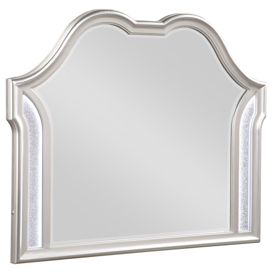 Evangeline Silver Eastern King Bed 4 Pc Set - MyWaynesHome #